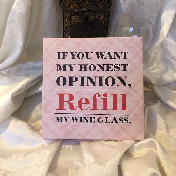 "Wine" Canvas/Wood Sign - Picture 6 of 7